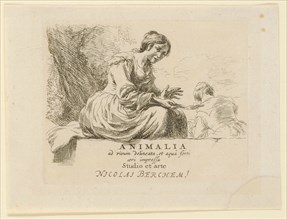 Singing Shepherdess, c. 1650, etching, sheet: 13 x 17.4 cm |, Plate: 10.3 x 13 cm, in the plate M.