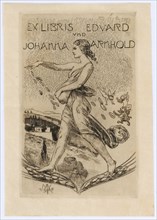 Ex Libris Eduard and Johanna Arnhold, 1906, etching on imitation Japanese paper, sheet: 12.2 x 8.4