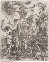 The Judgment of Paris, 1511, woodcut, sheet: 20.1 x 16 cm, U. r., dated and monogrammed: 1511, AA,