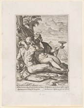 Honor and Opulentia (Honor and Wealth), 1582, copperplate, plate: 20.1 x 14.2 cm |, Leaf: 27.3 x 21