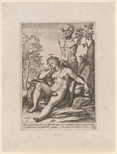 Quies (Quiet), 1582, copperplate, plate: 19.9 x 14 cm |, Leaf: 27.4 x 21 cm, U. l., designated and