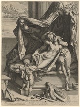 Mars and Venus, 1588, copperplate, sheet: 44.6 x 33.2 cm (trimmed at the edge of the plate), U. M.