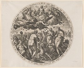 The Resurrection of the Dead, c. 1578, copperplate, plate: 26.3 cm (diameter) |, Leaf: 27.4 x 33.3