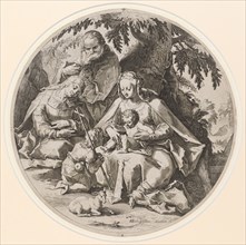 The Holy Family in the Landscape with St. Elisabeth and the Johannesknaben, 1595 (print 1600/1620),
