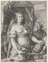 Judith with the head of Holofernes, c. 1595, copperplate engraving, sheet: 26.5 x 20.1 cm (trimmed
