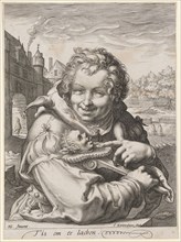 The Fool, c. 1595-1600, copperplate engraving, sheet: 24.3 x 17.9 cm (trimmed at the edge of the
