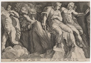The punishment of Niobe (third plate), 1594, copperplate, sheet: 26.1 x 38.7 cm (trimmed within the