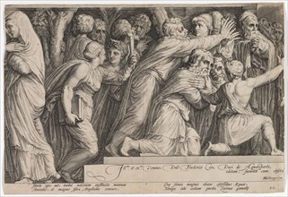 The punishment of Niobe (fourth plate), 1594, copperplate engraving, sheet: 26.2 x 38.9 cm (trimmed