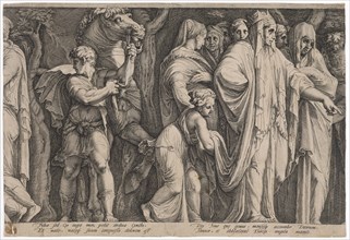 The punishment of Niobe (sixth plate), 1594, copperplate engraving, sheet: 26.1 x 38.5 cm (trimmed