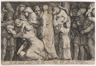 The punishment of Niobe (seventh plate), 1594, copperplate engraving, sheet: 26.4 x 38.5 cm