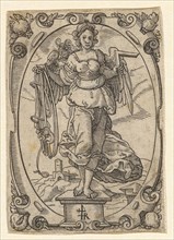 Printer's mark of Theodosius Rihel, woodcut, leaf: 6.4 x 4.6 cm, Tobias Stimmer, Schaffhausen