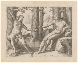 The Fall of Man, copper engraving, IV. Condition, sheet: 23.2 x 28.9 cm |, Plate: 19.3 x 25.2 cm, U