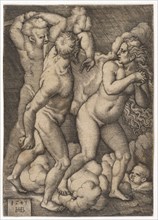 The Expulsion from Paradise, 1543, copper engraving, I. Condition, sheet, image: 8.1 x 5.8 cm, U. l