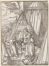 Judith in the camp of Holofernes, c. 1515, woodcut, second condition, folia: 17.9 x 13.5 cm, U. r.,