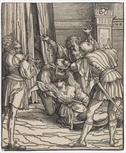 Suicide of the Lucretia, around 1515, woodcut, second condition, sheet: 16.8 x 14 cm, O. r.,