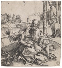 The Unequal Pair (The Love Request), c. 1495, copperplate engraving, sheet: 14.8 x 13.5 cm, U. M.