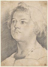 Half-length portrait of a young man, c. 1510, charcoal, partially wiped, sheet: 27.4 x 19.7 cm,
