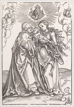 Hl. Anna selbstdritt, woodcut, sheet: 25 x 17 cm, U. r., snake, Signet, Lucas Cranach d. Ä.,