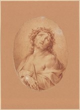 Ecce homo !, red chalk, leaf: 22.8 x 16.9 cm (highly oval), not referenced, Guido Reni, (Nachahmer