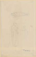 Study sheet with two conductors, pencil, sheet: 32.6 x 20.9 cm, U. M. inscribed: NB [with two