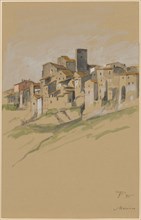 Marino, watercolor over pencil, heightened in white, on light brown paper, sheet: 28.3 x 18.1 cm, U