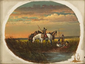 John Mix Stanley, American, 1814-1872, A Halt on the Prairie for a Smoke, between 1860 and 1872,