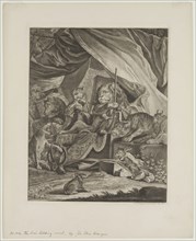 Johann Elias Ridinger, German, 1698-1769, Lion Holding Court, 18th century, etching and engraving