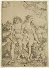 Cristofano di Michele Robetta, Italian, 1462-1552, Adam and Eve with Their Children, between 1462