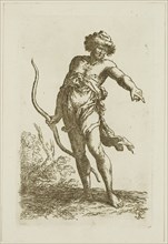 Salvator Rosa, Italian, 1615-1673, Man Nearly Naked Holding a Bow in his Right Hand, 17th century,