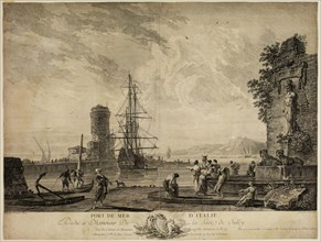 Jacques Philippe Le Bas, French, 1707-1783, after Claude Joseph Vernet, French, 1714-1789, Port de