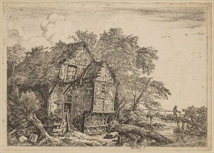 Jacob Isaaksz van Ruisdael, Dutch, 1628-1682, Little Bridge, 17th century, etching and drypoint in