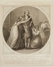 Thomas Ryder, English, 1746-1810, The Last Interview of Louis XVI with His Family, 1794, stipple