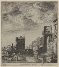 Herman Saftleven the Younger, Dutch, 1609-1685, The Wittevrouwen Gate at Utrecht, 1646, etching and