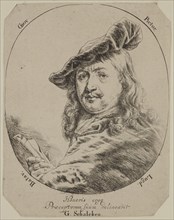 Godfried Schalcken, Dutch, 1643-1706, Portrait of Gerard Dou, 17th century, etching printed in