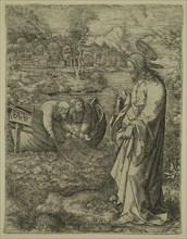 Dirk Vellert, Flemish, Christ Calling Saint Peter and Saint Andrew, 1523, Etching and engraving