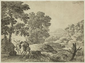 Herman van Swanevelt, Dutch, 1600-1655, Balaam and the Ass, between 1600 and 1655, etching printed