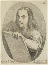 Pietro Testa, Italian, 1611-1650, Self-Portrait, 17th century, etching and engraving printed in ink