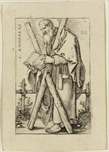 Hans Sebald Beham, German, 1500-1550, Andrew, ca. 1545, Engraving printed in black ink on wove