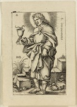 Hans Sebald Beham, German, 1500-1550, Saint John, ca. 1545, Engraving printed in black ink on wove