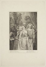 Antoine Watteau, French, 1684-1721, Les habits sont italiens, early 18th century, etching and