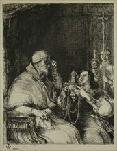 David Wilkie, English, 1785-1841, The Pope Examining a Censer, 1824, etching printed in black ink