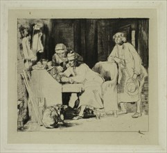David Wilkie, English, 1785-1841, A Gentleman at His Desk, between 18th and 19th century, drypoint