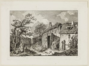 Johann Georg Wille, German, 1715-1808, Rustic Cottage, 1759, etching printed in black ink on wove
