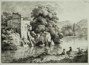 Jean Jacques de Boissieu, French, 1736-1810, By the River, 1774, etching printed in black ink on