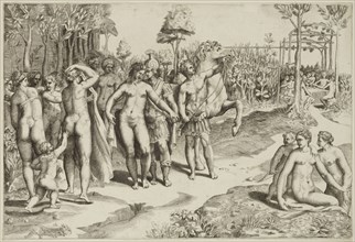 Guilio di Antonio Bonasone, Italian, 1498-1580, Amours of Alexander and Roxana, between 1500 and