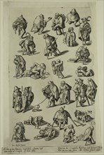 Unknown (Flemish), after Hieronymus Bosch, Netherlandish, 1470-1516, Cripples, Fools, Musicians,