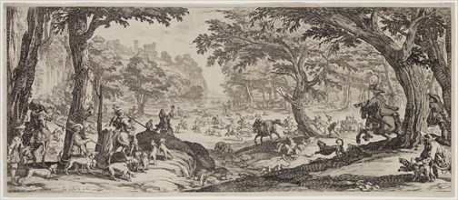 Jacques Callot, French, 1592-1635, La grande chasse, between 1621 and 1635, etching printed in
