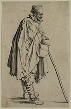 Jacques Callot, French, 1592-1635, Le mendiant au couvet, early 17th century, etching printed in
