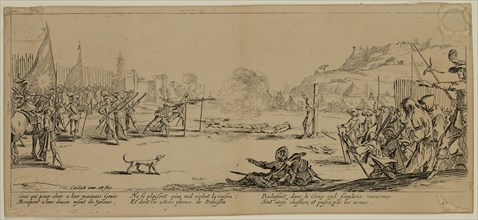 Unknown (French), after Jacques Callot, French, 1592-1635, L'Arquebusade, between late 18th and