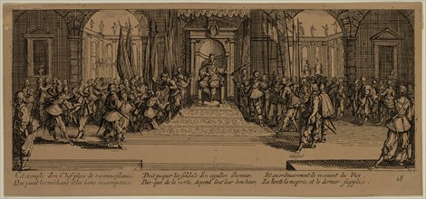 Unknown (French), after Jacques Callot, French, 1592-1635, Distribution des recompenses, between